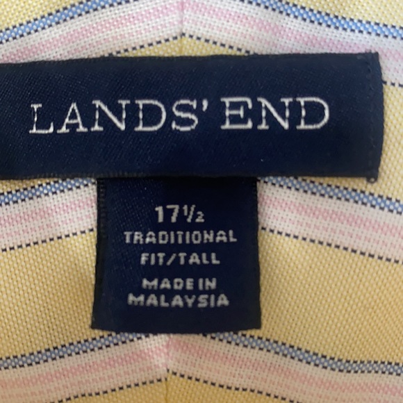 Lands’ End short sleeves men shirt, size 17.5 - Picture 7 of 12